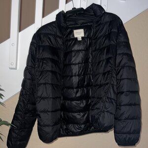 Forever 21 Black Puffer Jacket, Size M